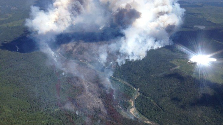 Red Deer Creek wildfire aerial