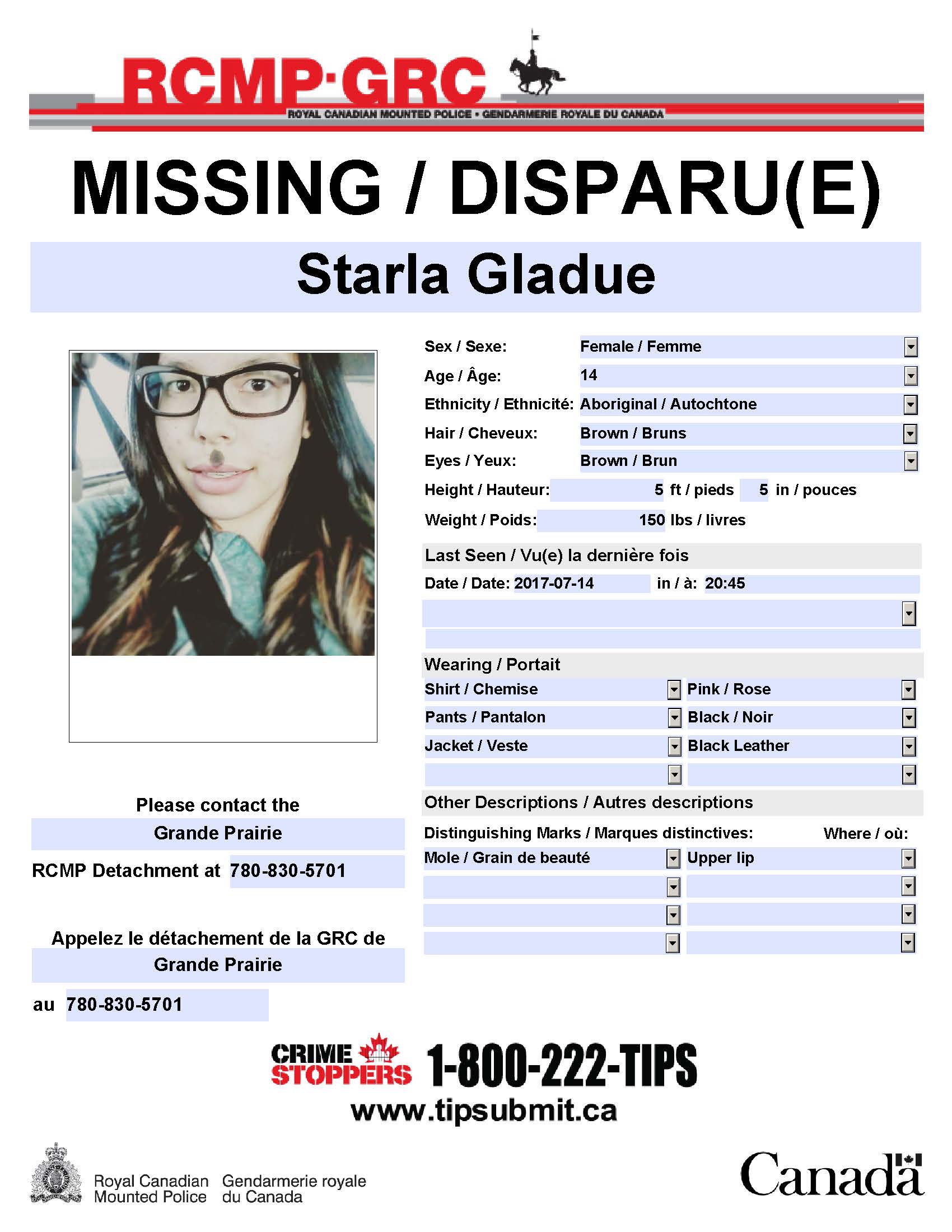 UPDATE: Missing 14 year old girl found safe - My Grande Prairie Now - My Grande Prairie Now