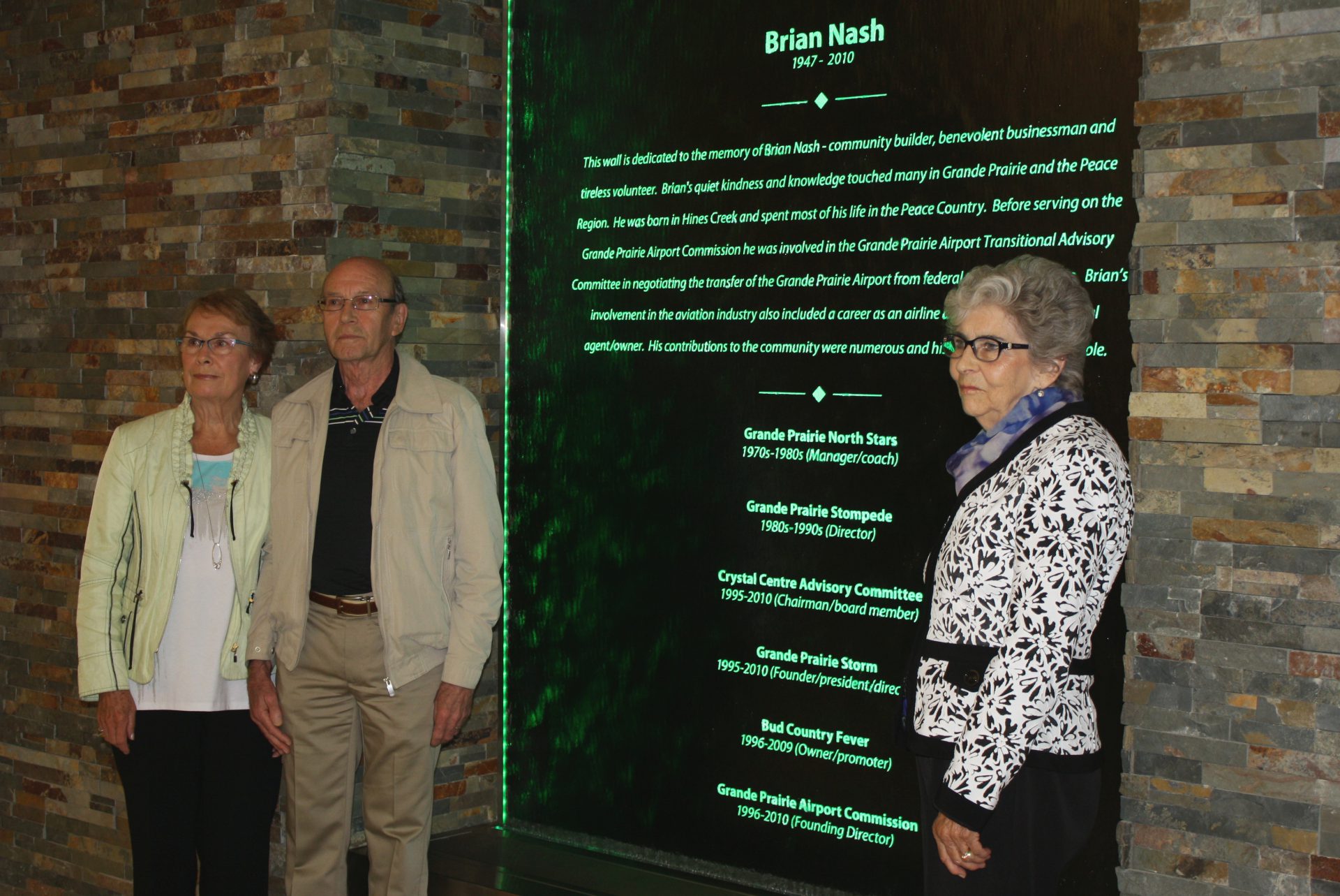 Brian Nash memorialized at Grande Prairie Airport