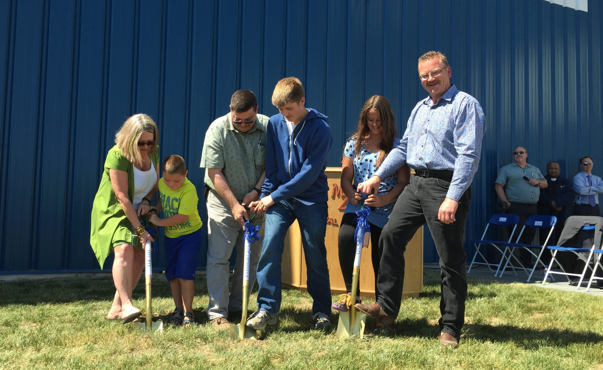 Sod turning marks start of Grimshaw schools construction