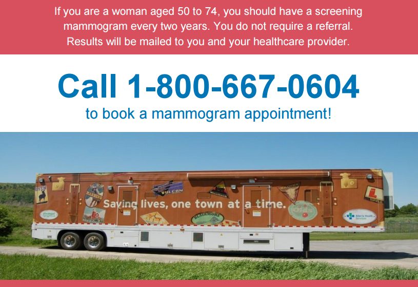Mobile mammography unit to visit Silver Valley, Worsley, Fairview