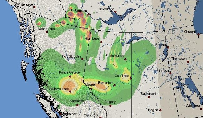 Smoky conditions mean poor air quality in Peace River area
