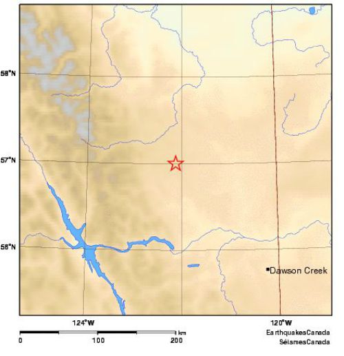 Recent earthquake in northeast B.C. not yet linked to fracking