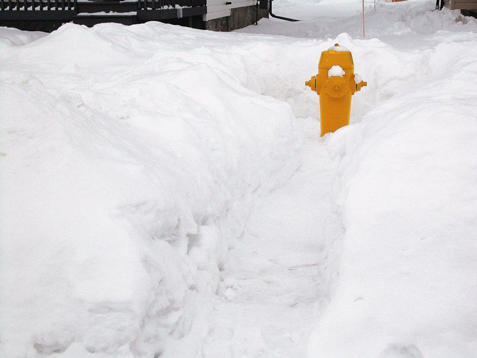 Help firefighters by clearing snow from hydrants