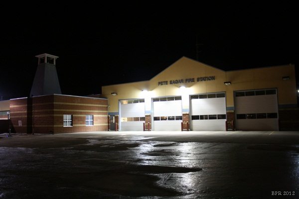 Apartment building damaged by fire