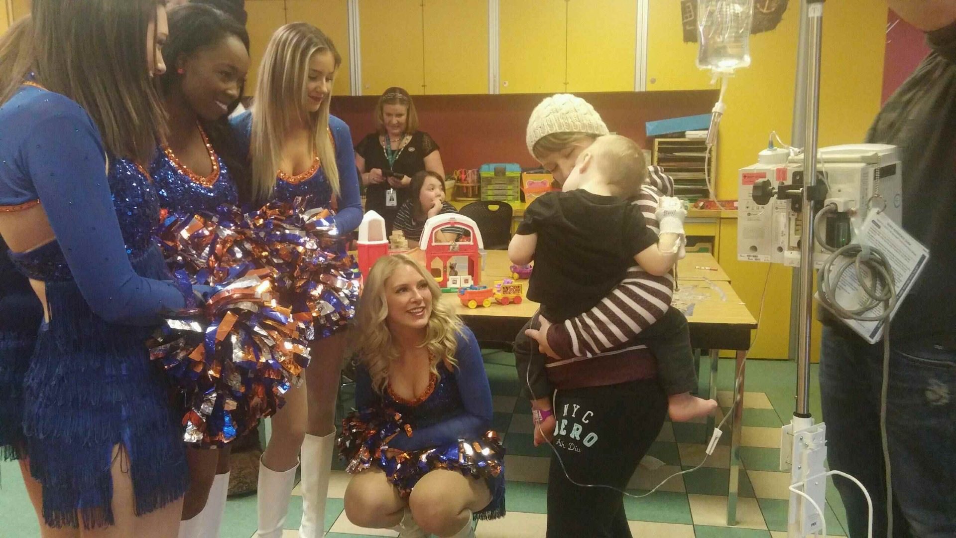 Edmonton Oilers Octane cheer up sick kids