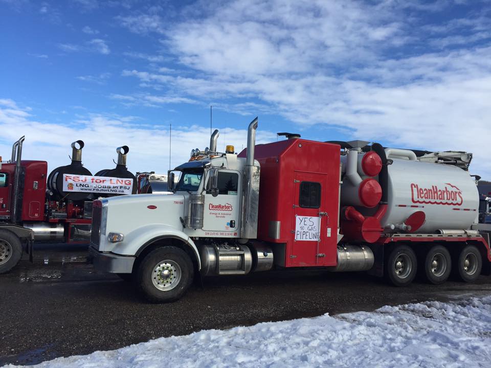 Pro-LNG truck rally in Fort St. John