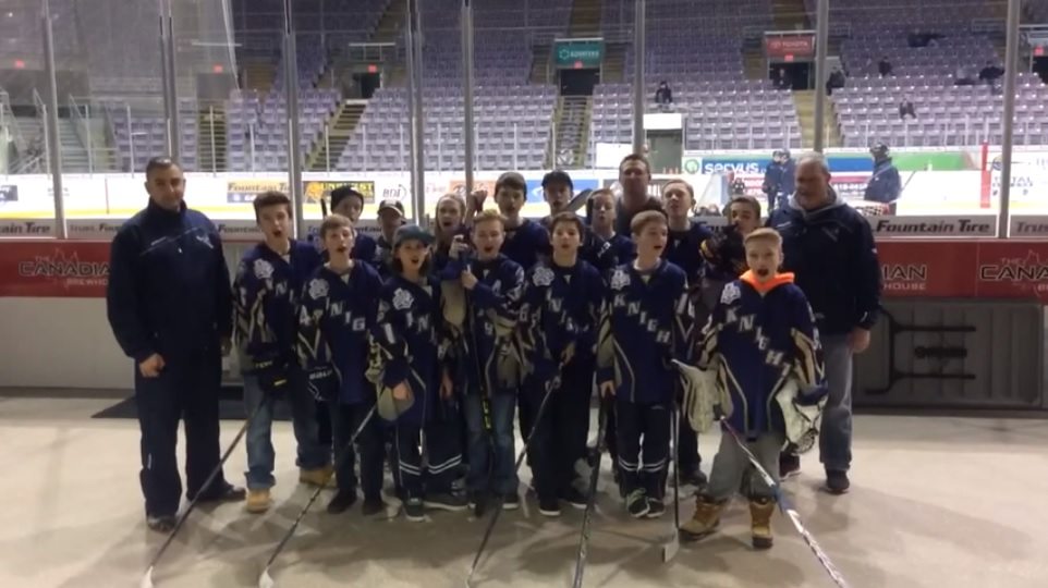 Pee Wee AA Knights up for Hometown Hockey grand prize
