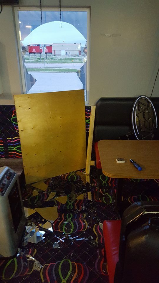 Bowling Stones window smashed in break and enter
