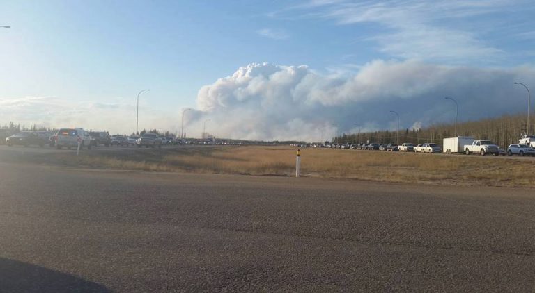 Emergency fuel stations set up on Highway 63 for Fort McMurray evacuees