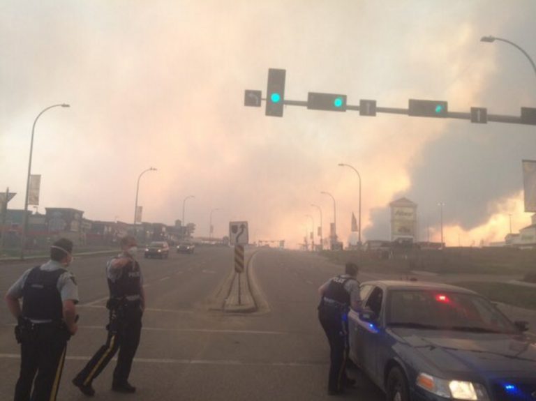 Fort McMurray evacuees North of the city will travel south today