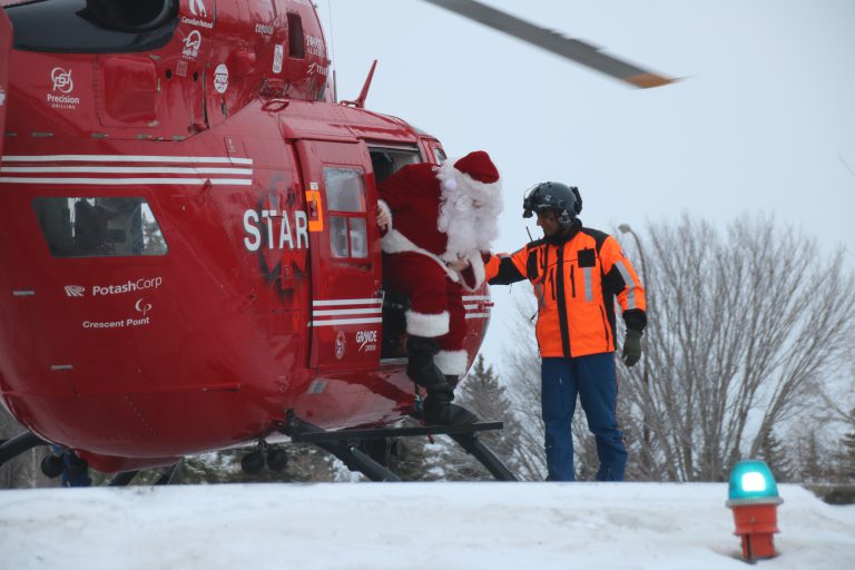 STARS Air Ambulance brings Santa to QE II Hospital