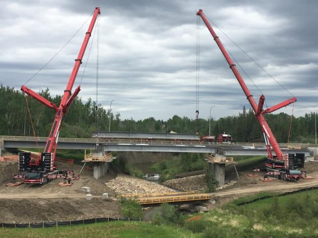 Construction back underway on 68 Avenue bridge