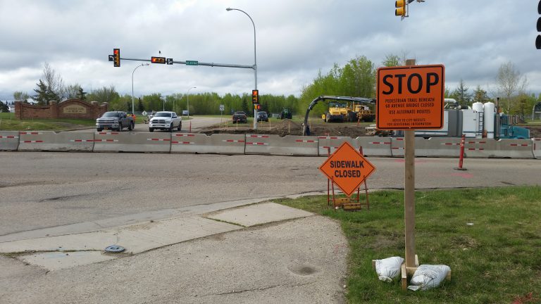 Road closure marks return of 68 Avenue twinning work