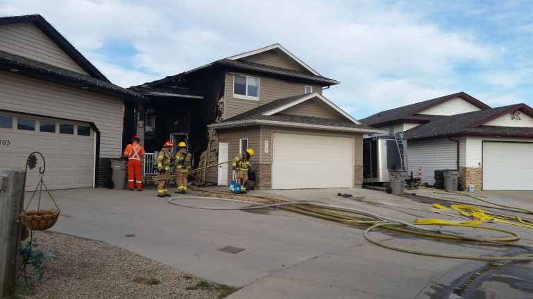 O’Brien Lake home goes up in flames