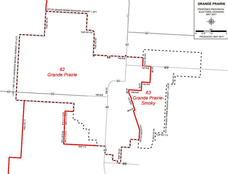 Electoral boundaries commission recommends urban Grande Prairie riding