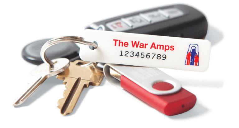 War Amps key tags in the mail