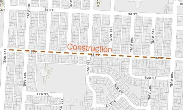 Construction on 93rd Street starts up