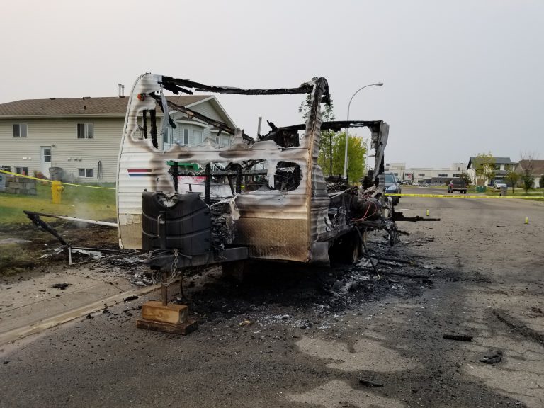 One dead in holiday trailer fire