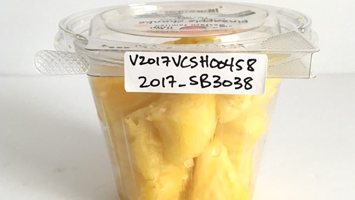 Tainted pineapple cups sold in Grande Prairie store