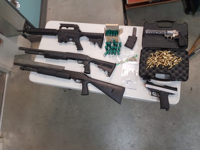 Guns found in stolen vehicle