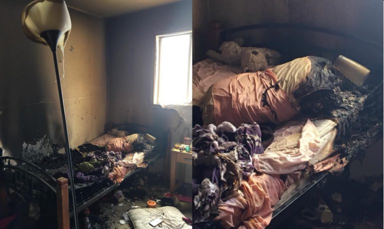 Girl praised for response to electrical fire