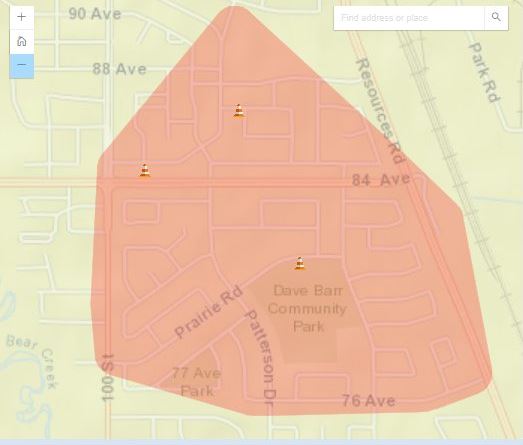 Planned outage for part of Grande Prairie Monday