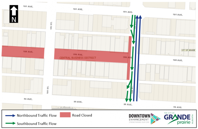 100 Street down one lane starting Thursday