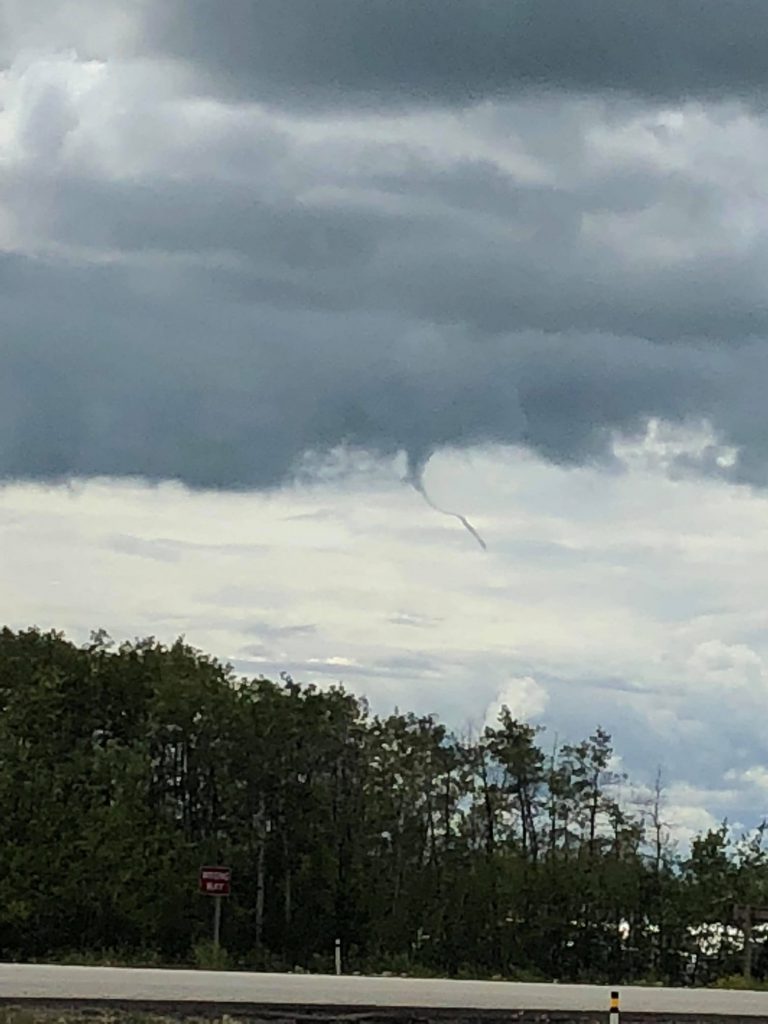 Funnel cloud spotted over Grande Prairie