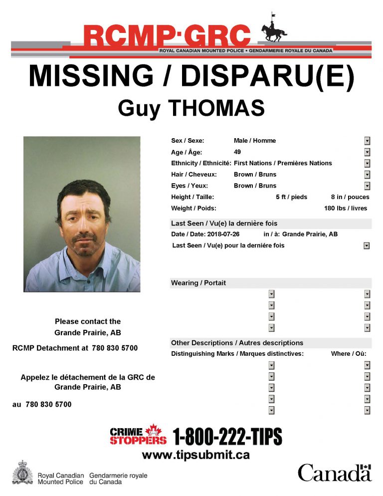 Missing man last seen on July 26
