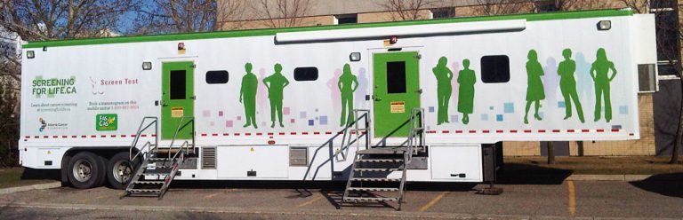 Mobile mammography trailer heading to Fox Creek, Sturgeon Lake Cree Nation