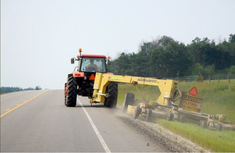Increase in close calls between cars and County mowing crews