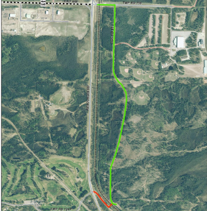 road construction prairie grande 704a intersection township 60a map closed range taking county place where