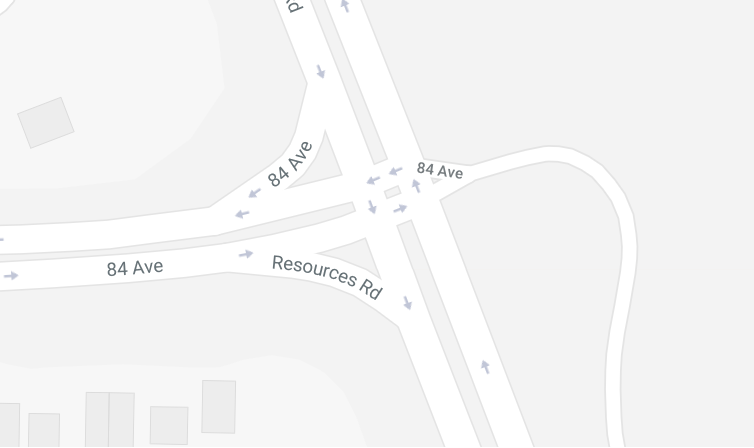 Delays possible at 84 Avenue and Resources Road intersection