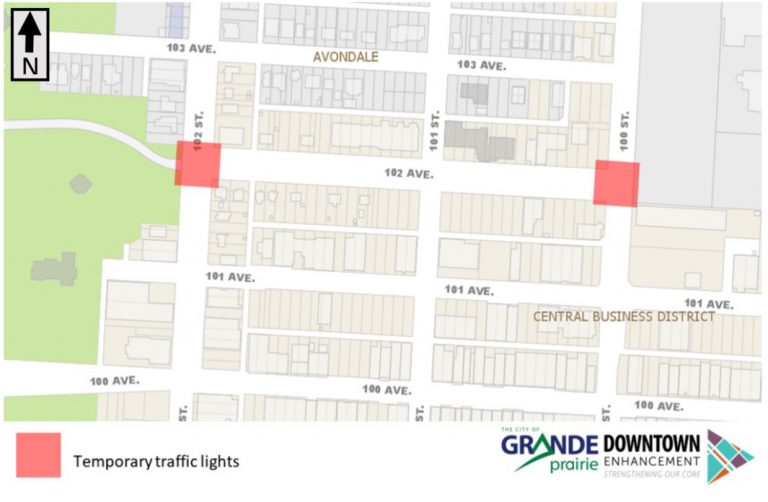 City taking down temporary traffic signals downtown