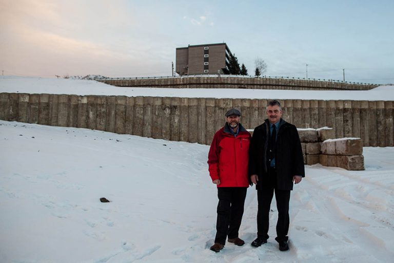 Walls to protect Peace River from slide now done