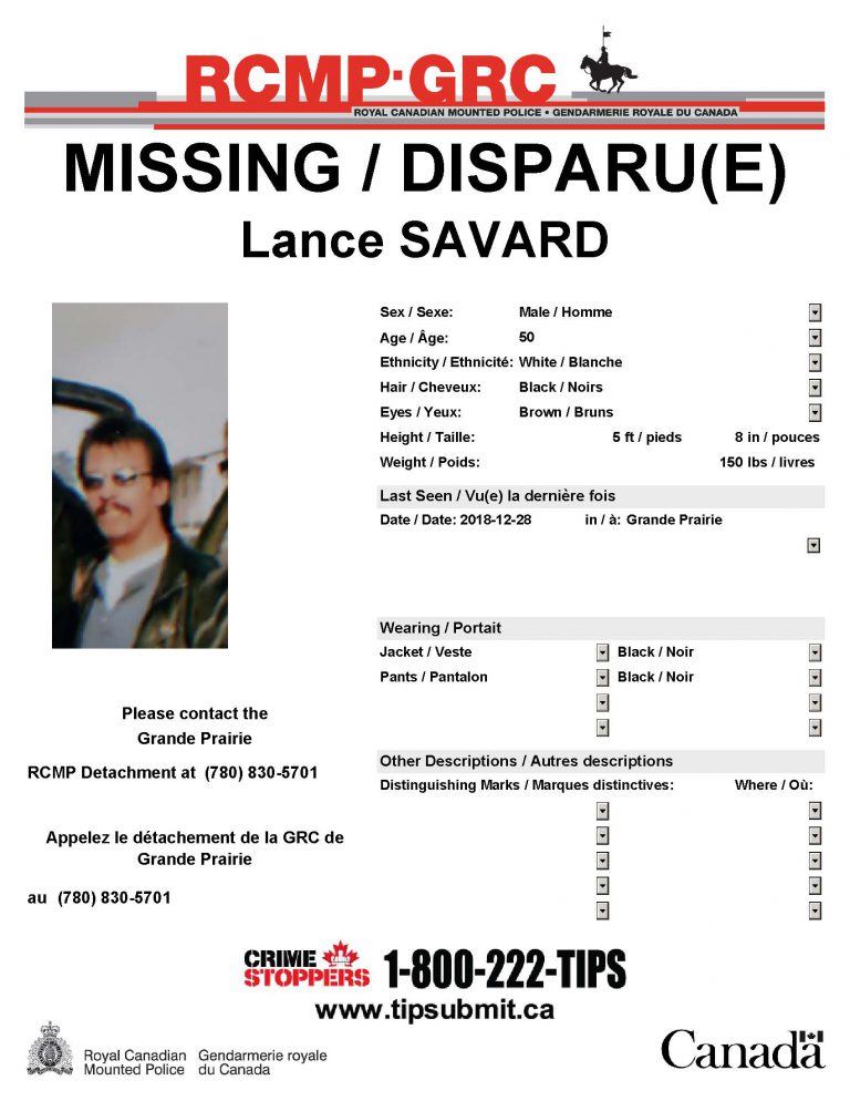 UPDATE: Man missing from Grande Prairie found safe