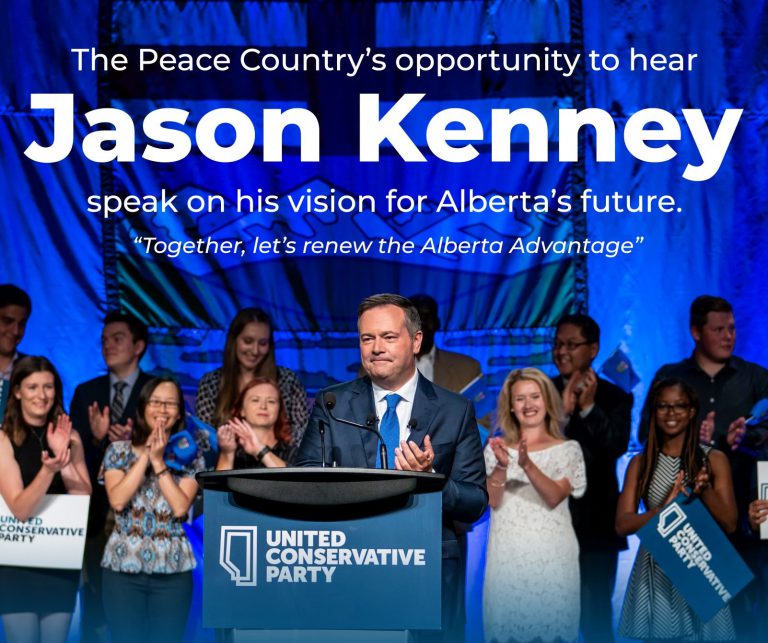 Jason Kenney on his way back to Grande Prairie