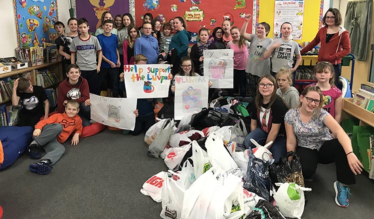 Beaverlodge students donate close to 40 backpacks to children in foster care