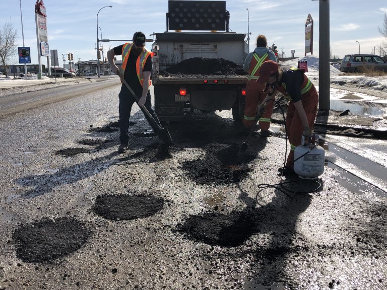 350+ pothole reports received by City of Grande Prairie over last 12 months