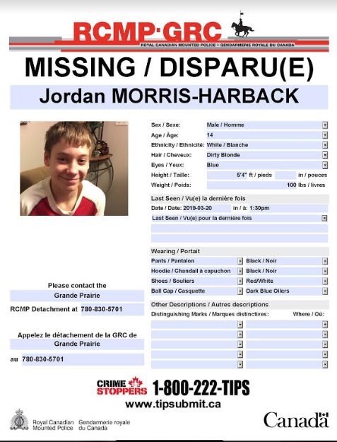 UPDATE: Missing Grande Prairie teen found safe