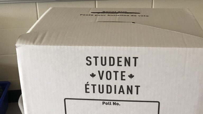 Students vote for a Conservative minority in mock election