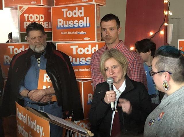 Rachel Notley campaigns with Peace Country candidates