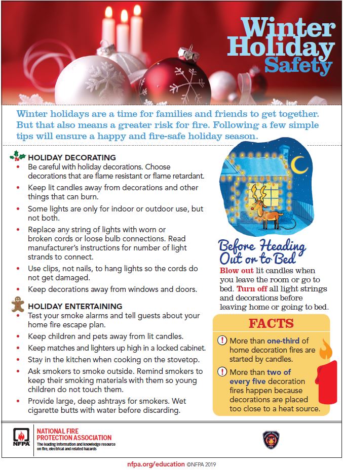 Fire safety tips for the holidays