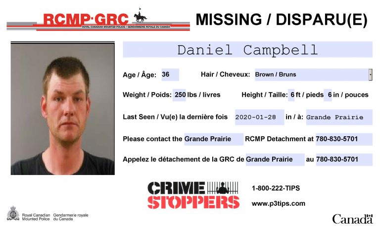 Grande Prairie RCMP looking for missing man