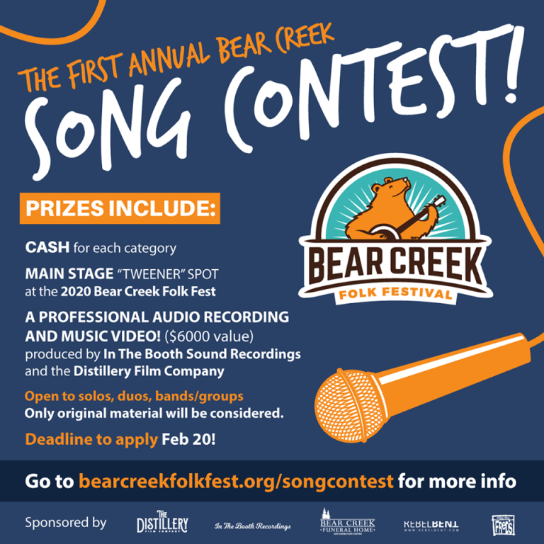 Bear Creek Folk Festival organizers to host first annual song contest