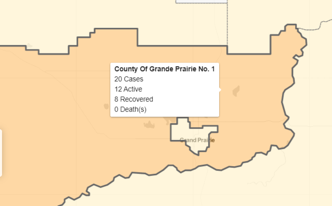 COVID-19 cases continue to rise in City, County of Grande Prairie