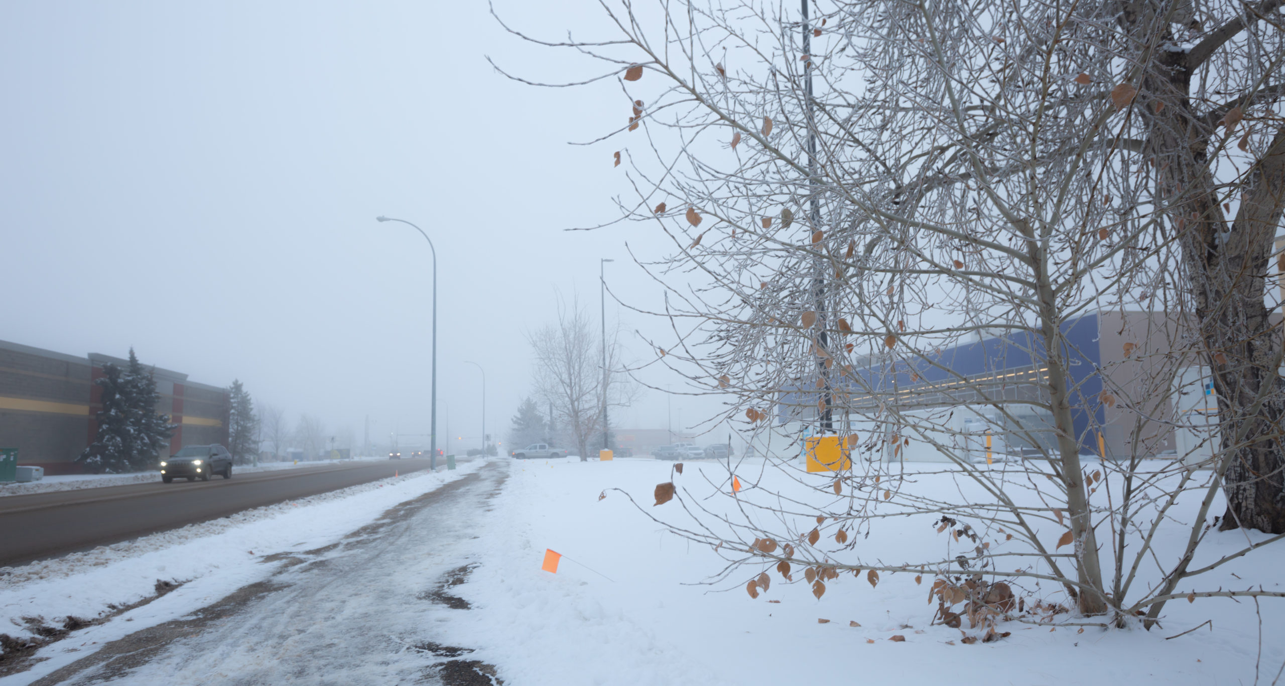 Fog in Grande Prairie. (John Watson, MyGrandePrairieNow Staff)