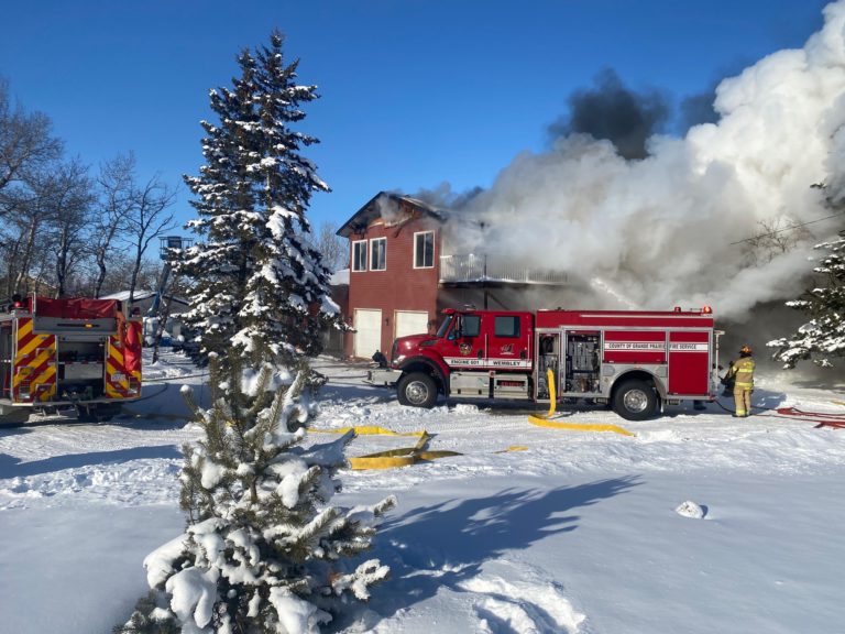 County fire crews responding to fire west of Grande Prairie