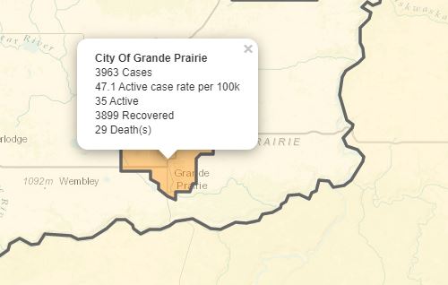 Four COVID-19 recoveries reported in Grande Prairie